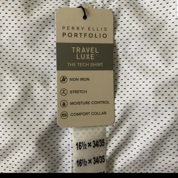 NWT Perry Ellis Portfolio Travel Luxe Dress shirt - Picture 4 of 6
